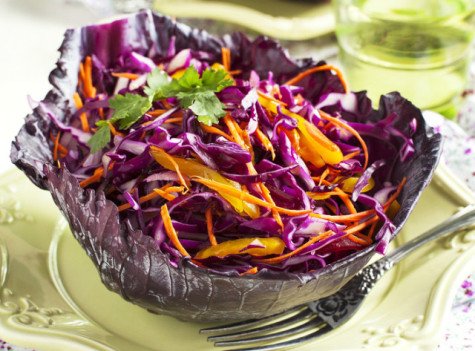 red cabbage slaw