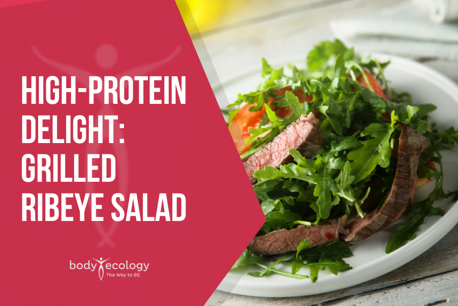 high protein grilled ribeye salad